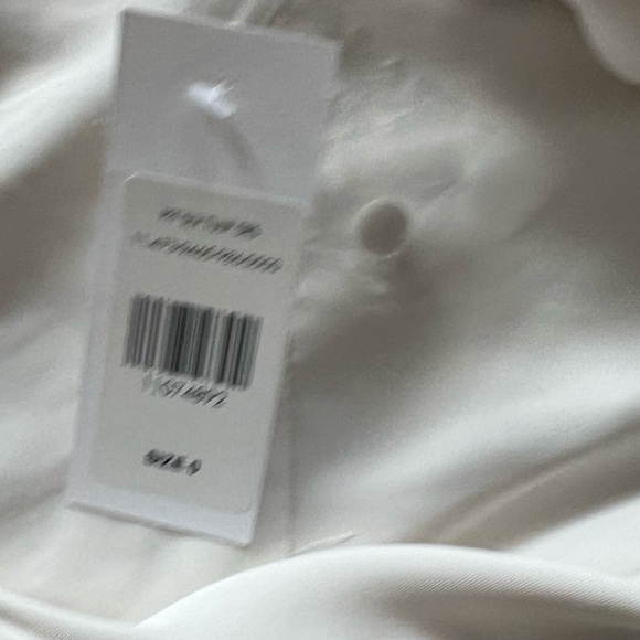 Fashion to Figure Cream Midi Cinched Dress with Ruching + Belt - Picture 12 of 15